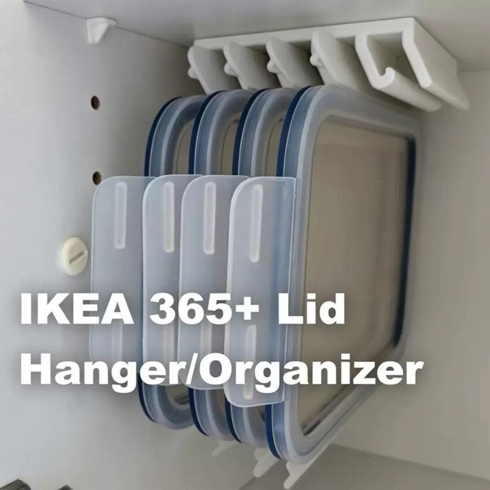 Kitchen Appliances Cabinet - キッチン食品容器蓋ホルダー キャビネット省スペースオーガナイザーラック プラスチック製棚ハンガーブラケット 壁掛けマルチスロット頑丈なフック