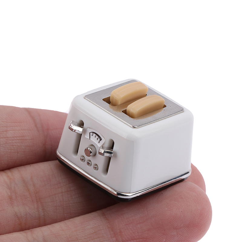 Toaster - 1/12スケール ドールハウス ブレッドマシン トースト付き ミニチュア かわいい装飾品