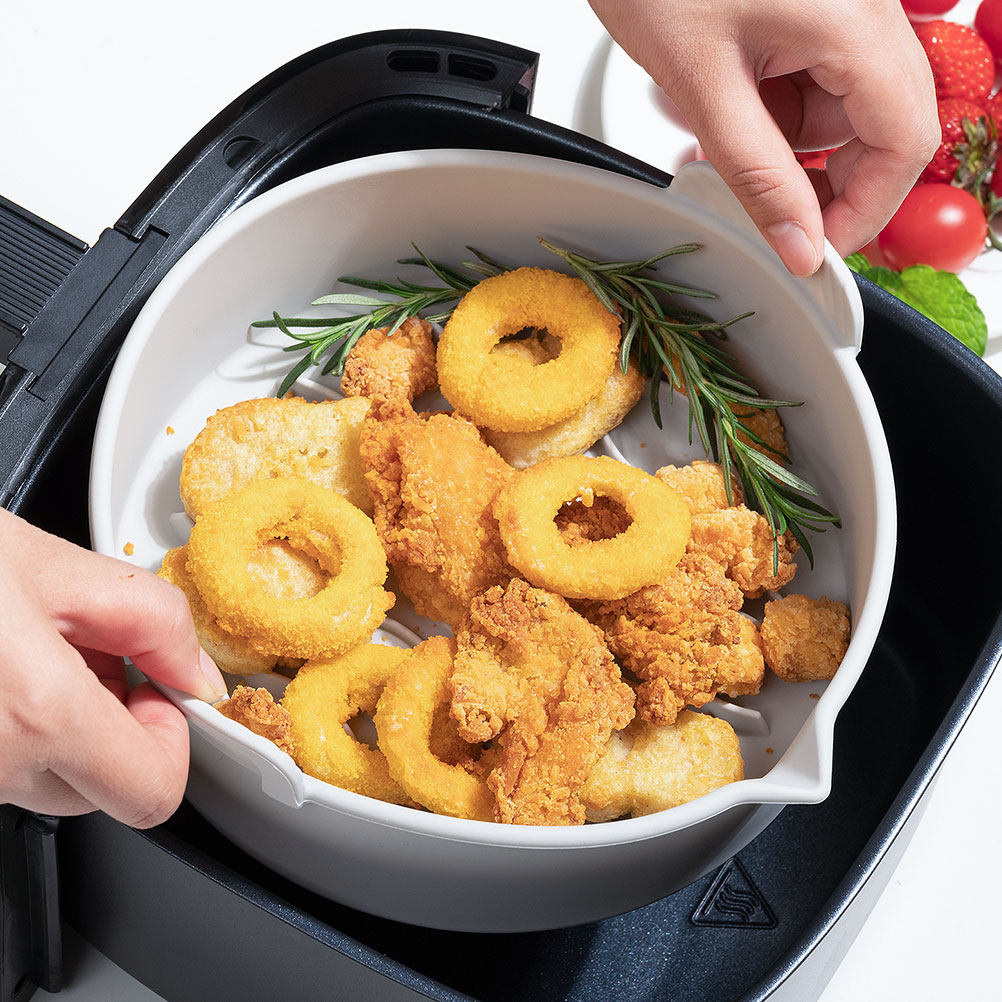 エアフライヤー用シリコンライナー。繰り返し使用可能で、焦げ付 - Air Fryer のレビューと価格