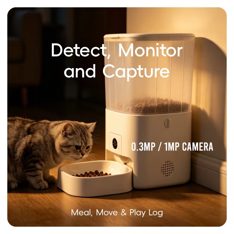 6L 自動給餌器（カメラ付き）。猫用、ペット用。自動吸引機能 - Kitchen Appliances Video のレビューと価格