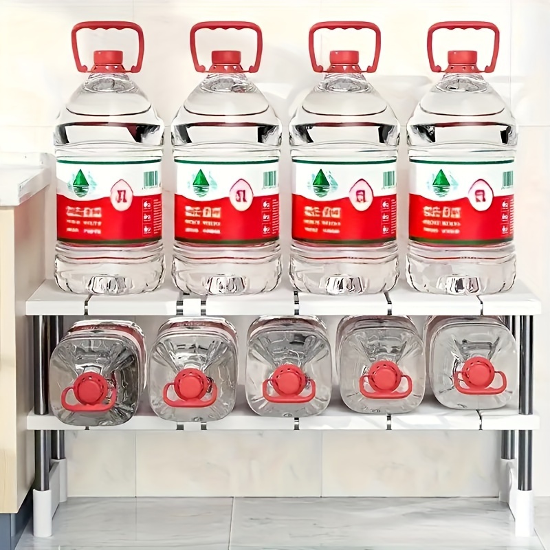 調節可能なシンク下収納ラック - ステンレス製多層省スペース - Kitchen Appliances Cabinet のレビューと価格