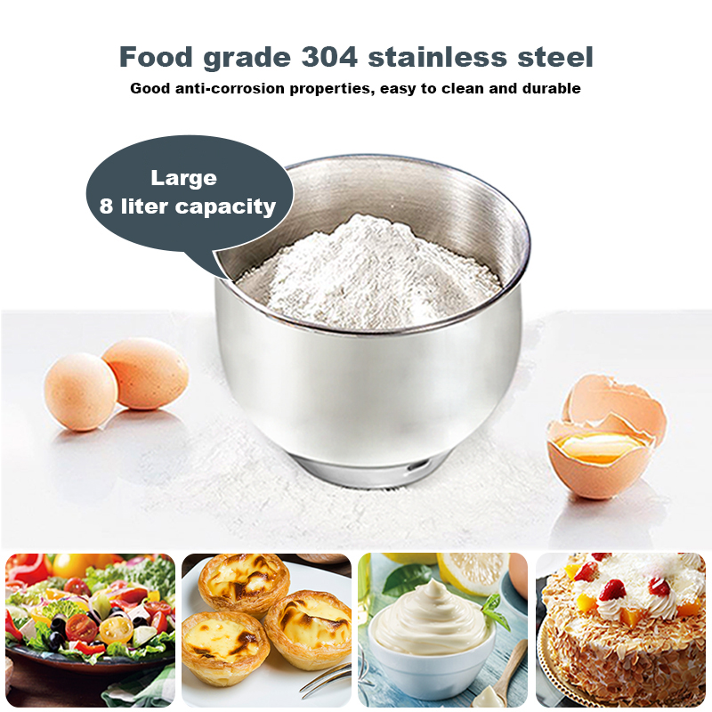 家庭用スタンドミキサー 高出力1800W 8L ケーキ・パン - Stand Mixer のレビューと価格