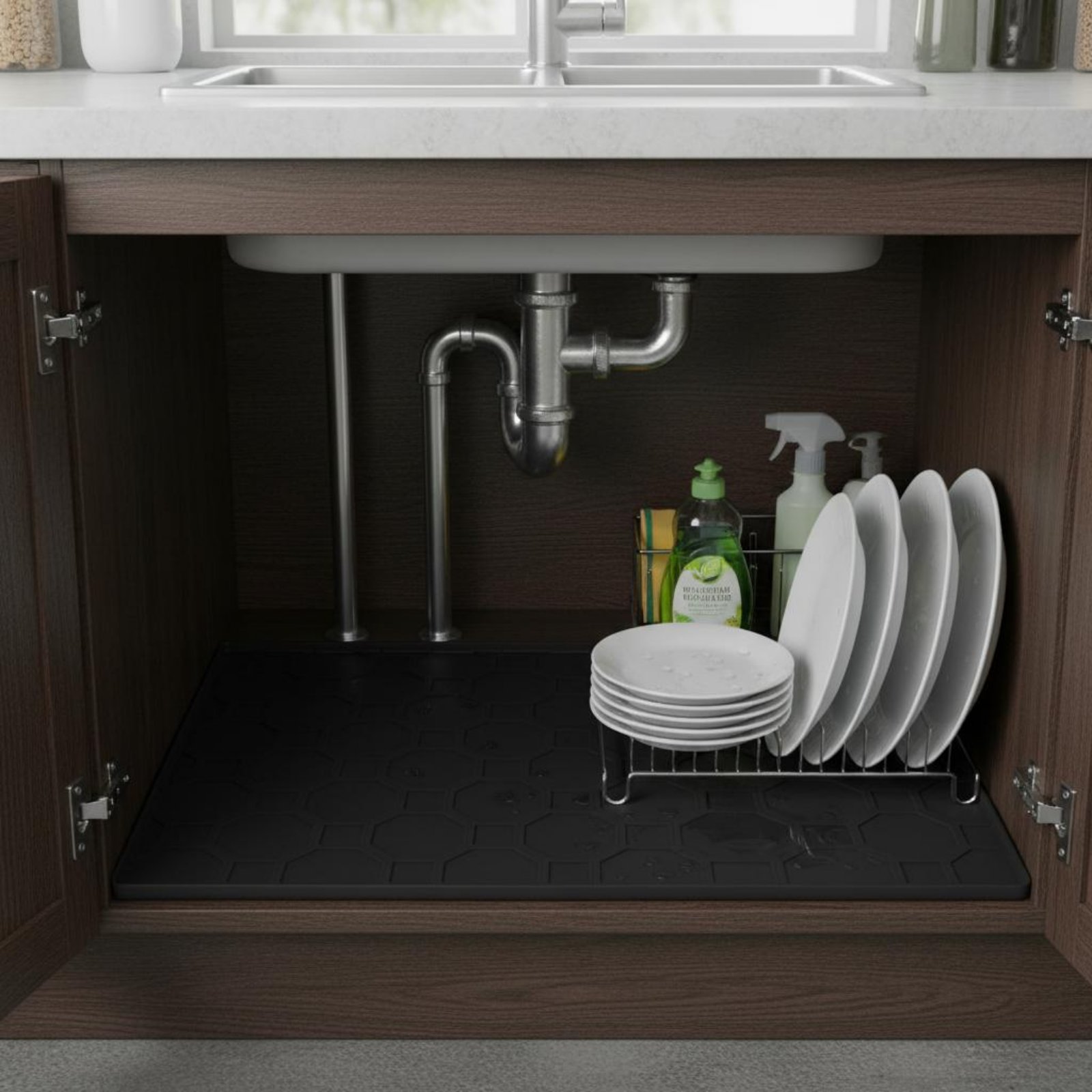 防水シンク下マット お手入れ簡単 シリコン製シンク下マット  - Kitchen Appliances Cabinet のレビューと価格